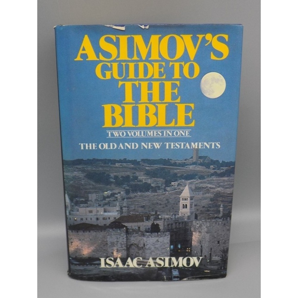 Isaac Asimov's 1981 Guide To The Bible Two Volumes in One Hardcover book HC DJ